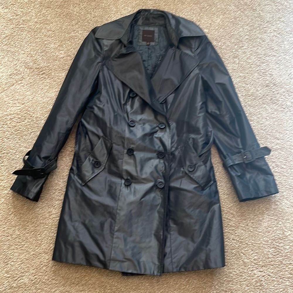 Dark gray trench coat